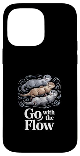 Go With The Flow �ʔ����J���E�\�̕��V�i�� �X�}�z�P�[�X iPhone 14 Pro Max �p