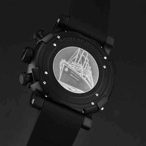 Romain Jerome Men's 'Titanic-DNA Chronograph Brown Dial Black Rubber Strap Automatic Watch RJ.TI.CH.303.20 - Image 7