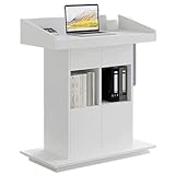 AMYSTY Stehpult Rednerpult Rednerpulte, Kirchenpodium, Kanzeln, Lehrerpodest, Büro, Besprechungsrednerpulte, Großer Stauraum Mit Theke Schulen Heime(C)