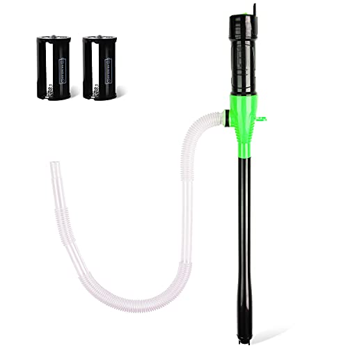 SWANLAKE Portable Battery Powered Electric Fuel/Water Transfer Pump 2.2 GPM - Liquid Siphon with Adjustable Flow Control, Gas Can Pump for 3-5 Gallon Cans