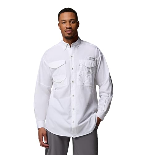 Columbia Chemise à Manches Longues Bonehead pour Homme, Blanc, L