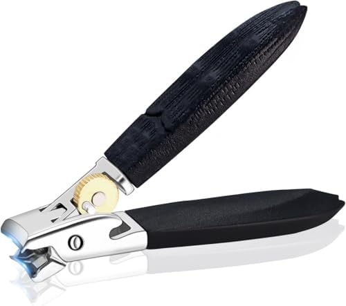 HEYMKGO Nail Clippers, Wide Jaw Opening Nail Clipper for Thick Toe Nail Fingernail, Stainless Steel Ultra Sharp Blades Nail Cutter for Women Man Seniors