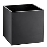 Toriexon Cube Steel Planter 20” x 20” x 20”, Heavy Duty Steel Planter with Removable Insert Shelf, Large Square Planter Box for Home, Garden, Porch, Yard, Hotel