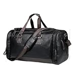 AYWTIUN Bolso bandolera grande de cuero para hombre Bolso de viaje piel sintética, bolso mano for fin semana, for hombre y mujer, cruzado deportivo for gimnasio, impermeable(Color 2)