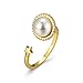 Produktbild nobrand Open Pearl Ring Temperament Damen Zirkon Ring