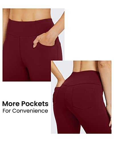 Image of G4Free Bootcut Yoga Pants with 4 Pockets Flare Leggings for Women High Waisted Casual Dress Pants