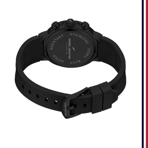Image of Daniel Hechter Paris Beaubourg Collection Multifunctional Watch for Men with Textured Round Dial and Silicon Strap-DHM1009