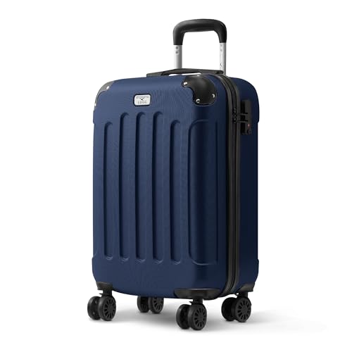 LUGG 20 Inch Skywander Lightweight Travel Cabin Bag - Carry On Approved Suitcase, ABS Shell Protection, Water Resistant & Safe Locking System - Easyjet Overhead Compliant (55x20x35cm)