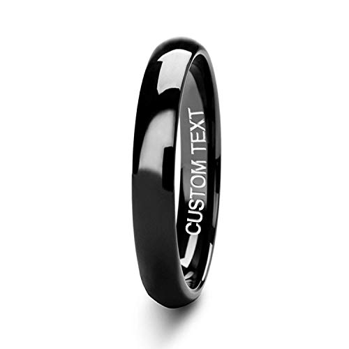 3mm Stainless Steel 316L Classic Plain Wedding Band Ring | High Polished | Personalize Engravings2