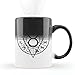 Magiczny MUG zmieniający kolor wrażliwy na ciepło - termoczuły - ceramiczny z motywem okręgu Byk