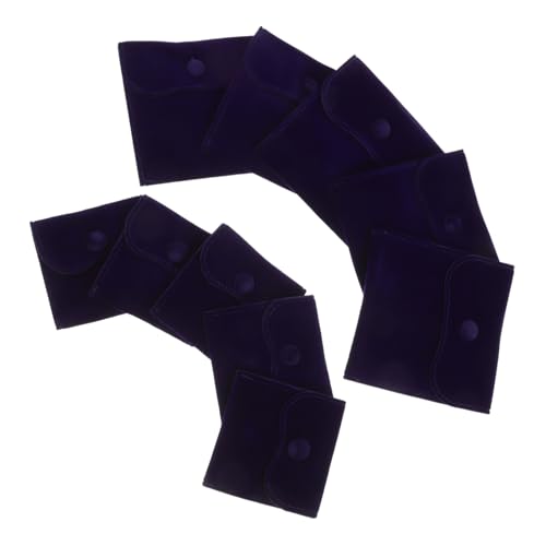 TEHAUX 10個ジュエリー収納袋 スナップボタン付き 小さな バッグ 指輪 ネックレス イヤリング用 保管ポーチ 軽量 コンパクト設計