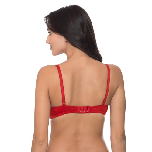 Image of Komli - Heavily Padded Push-Up Bra - Cotton Rich - Balconette - 3 /4th Coverage, Seamless, Wireless, Multiway Straps - T-Shirt Bra