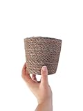 Cesta Decorativa de Yute de 10cm Ideal para Plantas Pequeñas en Espacios Modernos y Naturales