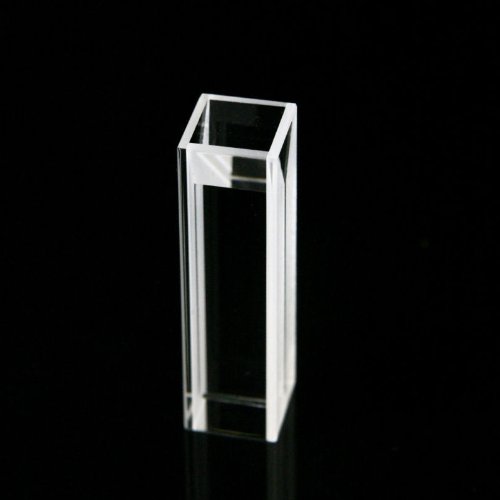 Micro Fluorescence Quartz Cuvette Open top Type with PTFE Cover, 10 mm Light Path, 0.4 ml Volume, 4 Transparent Windows