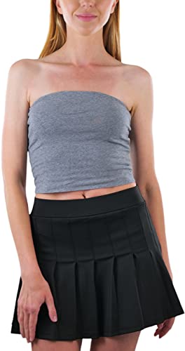 Image of ToBeInStyle Women's Cotton-Spandex Blend Stretchy Tube Top