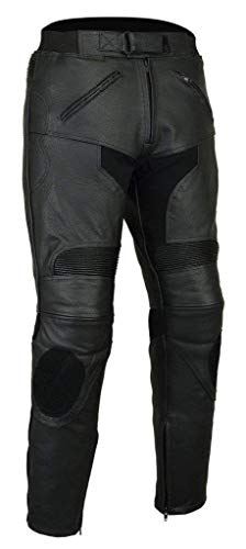 Bikers Gear Australia LT1005 golarka premium skórzane spodnie motocyklowe spodnie sportowe spodnie z wyjmowanymi CE1621-1 Armour UK 42R - EU 4XL regularne