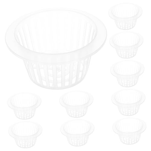 HANABASS 10pcs Hydroponic Planting Basket Slotted Mesh Pots for Garden Nursery Supplies Soilless Cultivation Containers