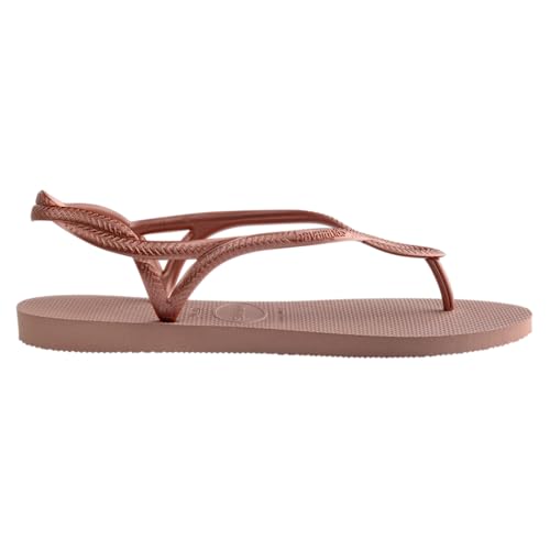 Image of Havaianas Women's Luna Sandals's Beach Sandals with Back Strap - Crocus Rose, 7 /8