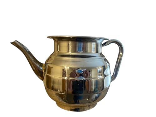 Stainless Steel Wudu Lota with Handle 1.5L Capacity Traditional Design