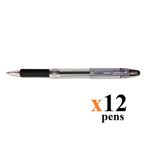 Bolígrafo gel Zebra 44110 Jimnie Stick, punta media 0.7mm, tinta negra, paquete 12 pcs miniatura 2