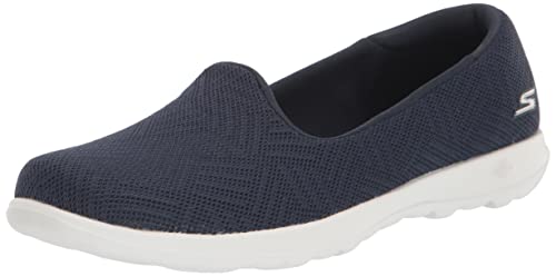 Skechers Women's GO Walk Lite - Sweet Gal Slip-On Mesh Sneakers, Navy, 7.5