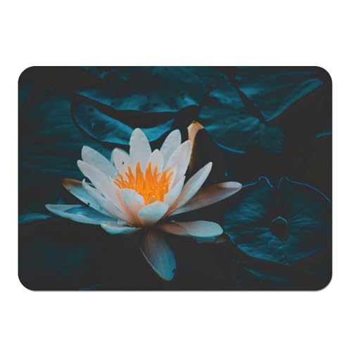 Sets de table en liège napperons fleur de lotus pour repas nature - 2