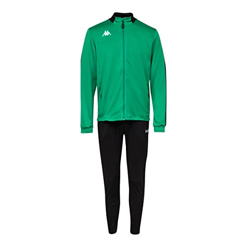 Kappa Kinder Trainingsanzug - Unisex Sportanzug Schwarz/Weiß