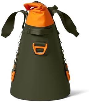 YETI Hopper M30 Portable Soft Cooler with MagShield Access, Olive/King Crab Orange — view 8