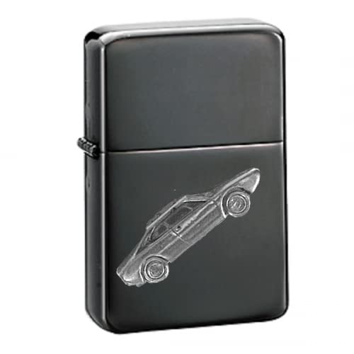 Briquet Dino 308 GT4 effet étain 3D ne s'éteint plus au vent essence noir