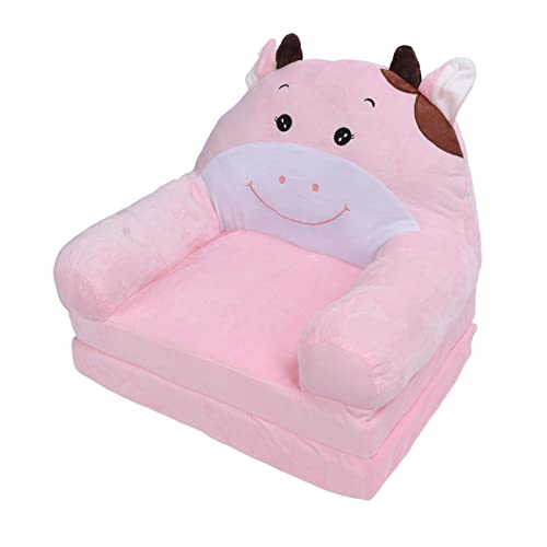 Foldable Kids Sofa Cute Cartoon Soft Comfortable Children Folding Couch Sofa Bed for Boys Girls Bedroom (2 Layers)