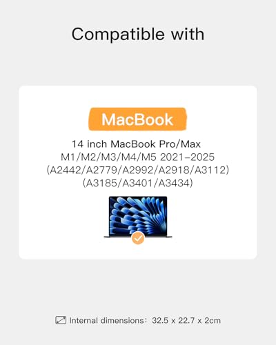 Image of Inateck 360 Protective Laptop Bag with Accessory Bag, Compatible with 14-inch MacBook Pro /Max M4 M3 M2 M1 2021-2024, Black Gray