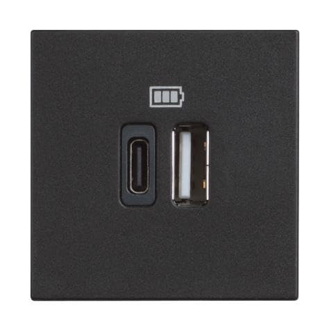 Chargeur double USB Type A+C BTICINO RG4287C2 Classia pour recharger deux smartphones ensemble