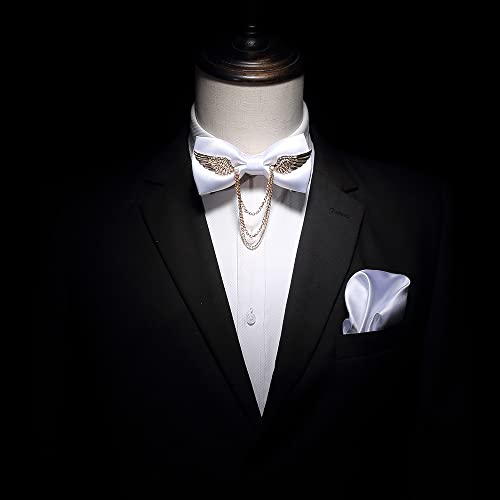 Pajarita metálica con diamantes para hombre