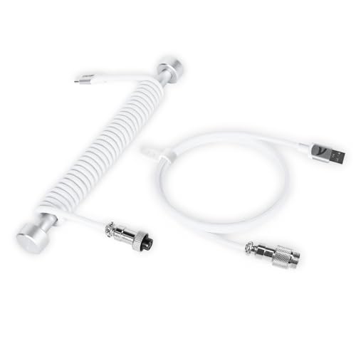 Image of ATTACK SHARK Custom Coiled Keyboard Cable, 7.87 Inch USB-C to A, Compatible with Mechanical Gaming Keyboards, PS4, Switch