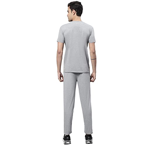 Image of Mack Jonney Printed Co-ord Set Tracksuit For Men (Pack of 2)-T PRT 23 WHT 24 YLW D10 WHT YLW 04-P