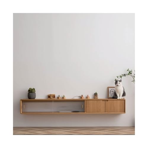 Modern Floating TV Stand Wall-Mounted 70.8"/78.7" Media Console with Doors Stylish Wood Entertainment Center Large Storage Shelves for Living Room & Bedroom