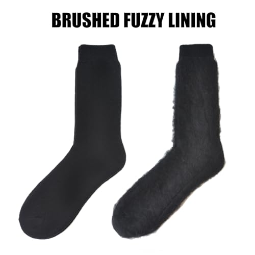 Thermal Socks for Men Winter Heavy Warm Socks Extra Thick Insulated Heated Crew Boot Socks for Cold Weather 2 Pairs3