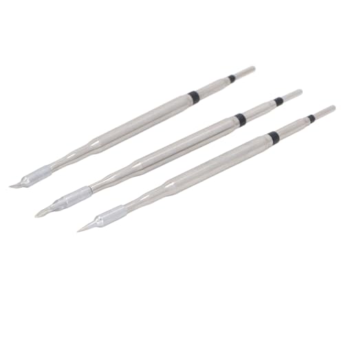 Image of Copper Soldering Tips Kit, Wear Resistant Soldering Iron Tips, 3 Tip Types Tips with Internal Heating Method, Ideal for Beginners