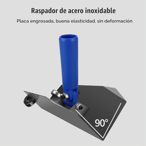 Miniatura 4 de Paleta Esquinera Giratoria De 360 Grados Para Paneles De Yeso Con Poste Telescópico De Aluminio 2m, Raspador De Masilla De Acero Inoxidable