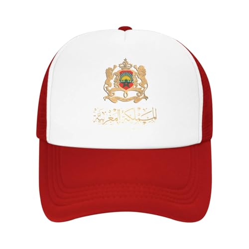 Drapeau en forme de cœur du Maroc casquette en filet haut de gamme femme