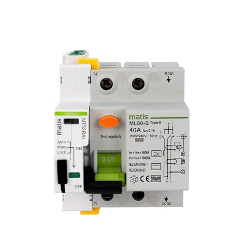 Réenclencheur automatique RCD 2P Type B MT53RAi évite les coupures de courant de 40A