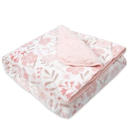Image of Baby Essentials Sherpa Fleece Baby Blanket 35x30 - Super Soft, Warm Reversible Baby Blankets for Newborns, Infants, Toddlers, and Nursery