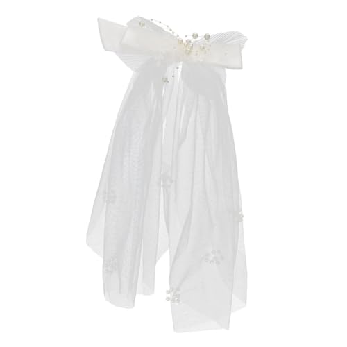 VICASKY Pearl Hair Accessories Wedding Hair Pins Short Veil Clip Fashionable for Women