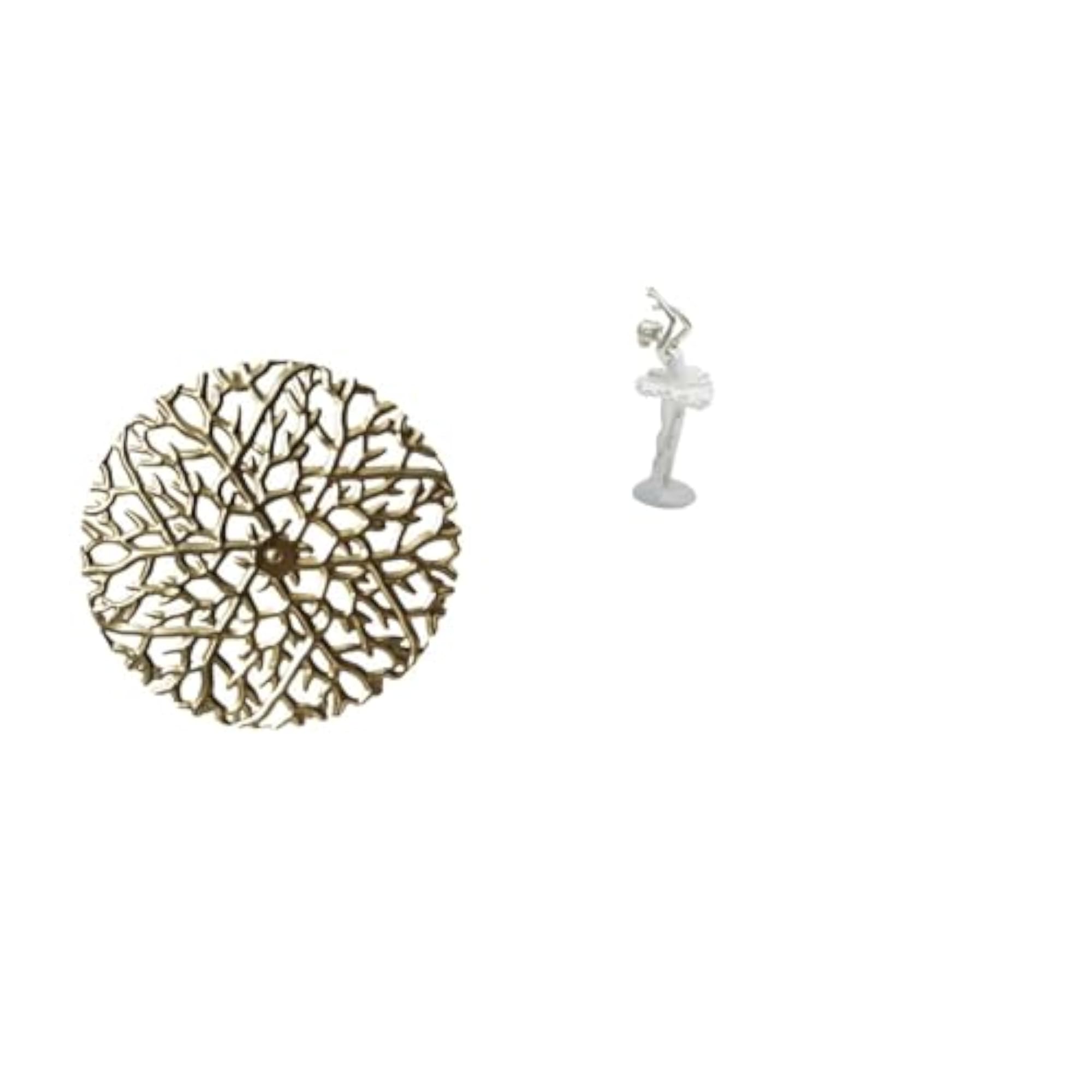 Rustic Iron Wall Art Sculpture with Ballerina Figurine
