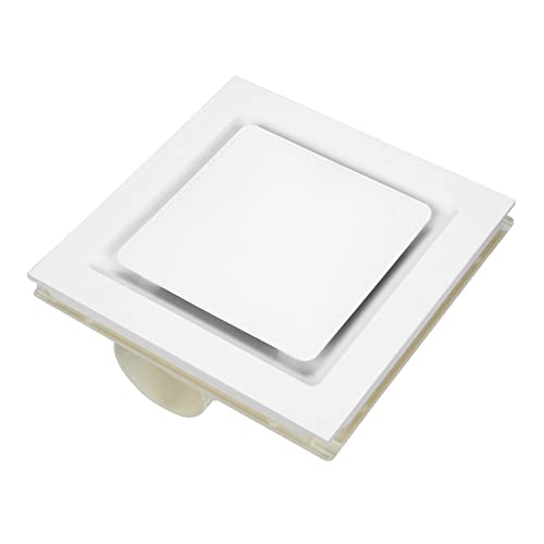 OLSKFUH Ventilador De Techo para Cocina Y Baño, Extractor De Aire con Conductos, Sistema De Ventilación Silencioso para El Hogar De 10', 40 W, Blanco, Plateado Y Dorado, 20010125,White