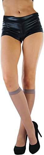 Image of ToBeInStyle Women's Pack Of 6 Pairs Sheer Knee-Hi Nylon Solid Socks