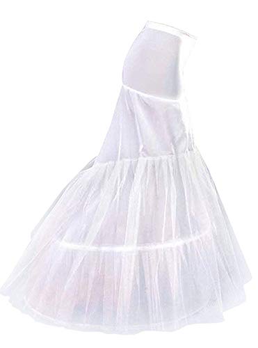 Ieuan Mermaid White Wedding Accessories Petticoat Underskirt Slips Evening Prom for Wedding Dress