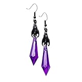 Velvet Costume from Trolls Purple Dangle Drop Earrings