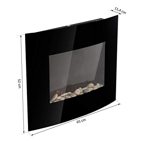 HOMCOM Elektrokamin Kamin Kaminofen Elektrischer Wandkamin (Modell7/65 x 11,4 x 52cm) - 6