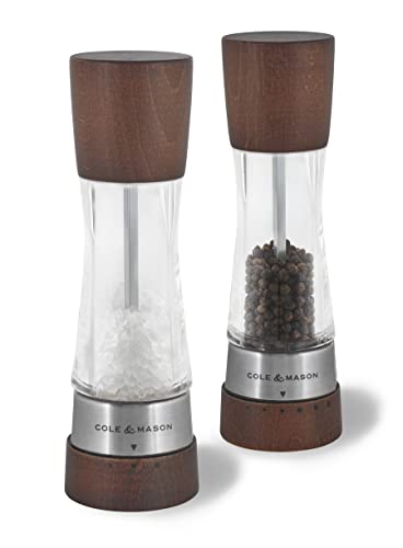 Black Friday - 50% OFF Cole & Mason Derwent Salt & Pepper Mill and Grinder Set, 7.5", Wood